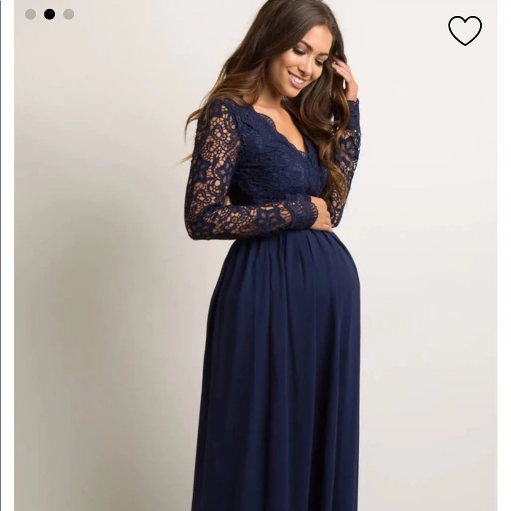 Navy formal occasion Pinkblush maternity dress